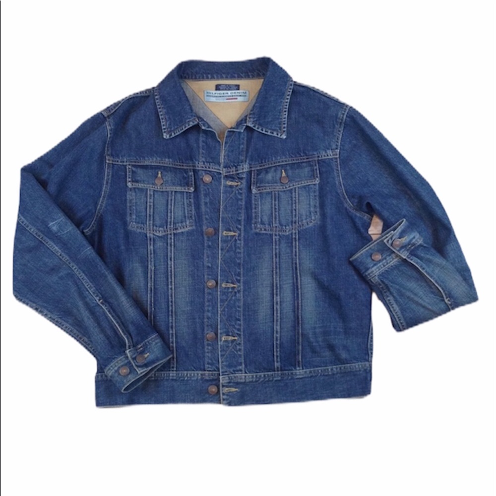 Tommy Hilfiger denim jacket with metal button closure